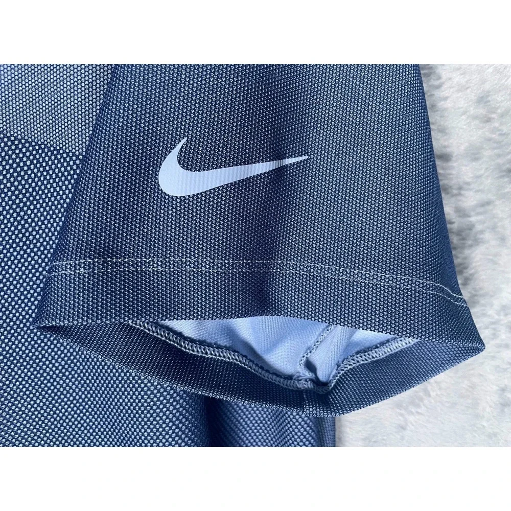 Nike Tiger Woods Golf Men's Blade Collar Shirt Blue Print Size Medium